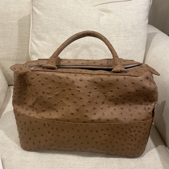 FURLA ostrich handbag. Only wore twice it’s like brand new. - Picture 8 of 17